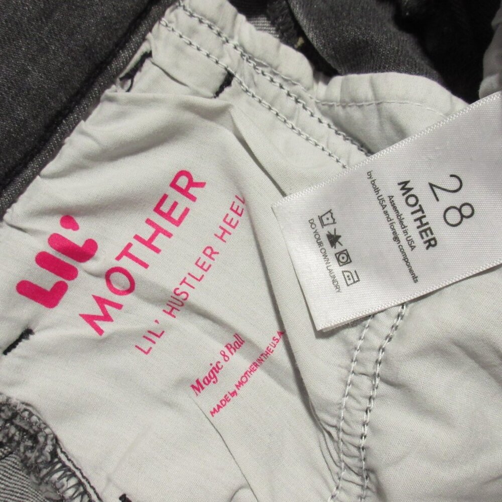 NWT Mother LIL Hustler Heel in Magic 8 Ball High Rise Flare Stretch Jeans 28 - Picture 7 of 10